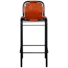 vidaXL Bar Stools 2 pcs Real Leather 3