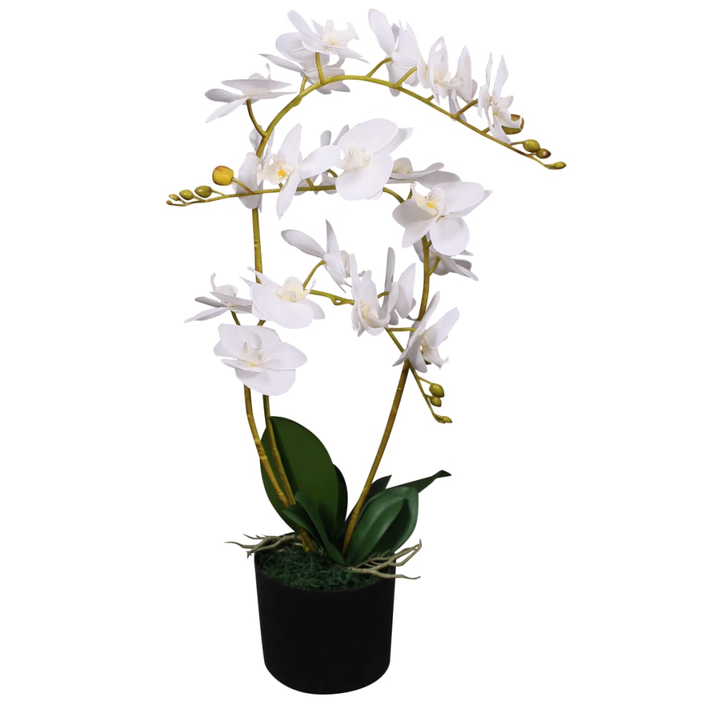 vidaXL Fake Plant | White | Fabric flowers | 65cm | Decorative Inlays 1