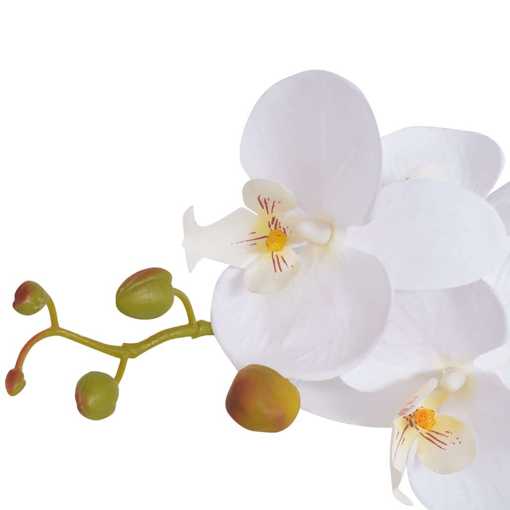 vidaXL Fake Plant | White | Fabric flowers | 65cm | Decorative Inlays 2