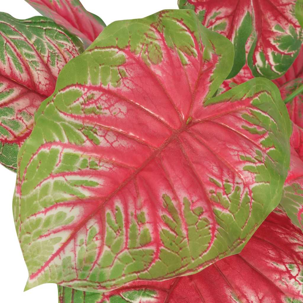 vidaXL Artificial Plant | Green and Red | Plastic, Iron Wire, Real Wood | Medium 2