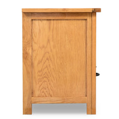 244466 vidaXL TV Cabinet 90x35x48 cm Solid Oak Wood 4