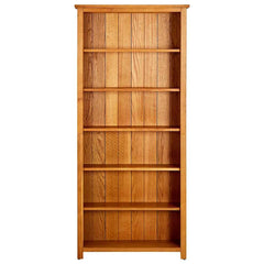 7-Tier Bookcase Solid Oak Wood 80 cm 180 cm 22.5 cm