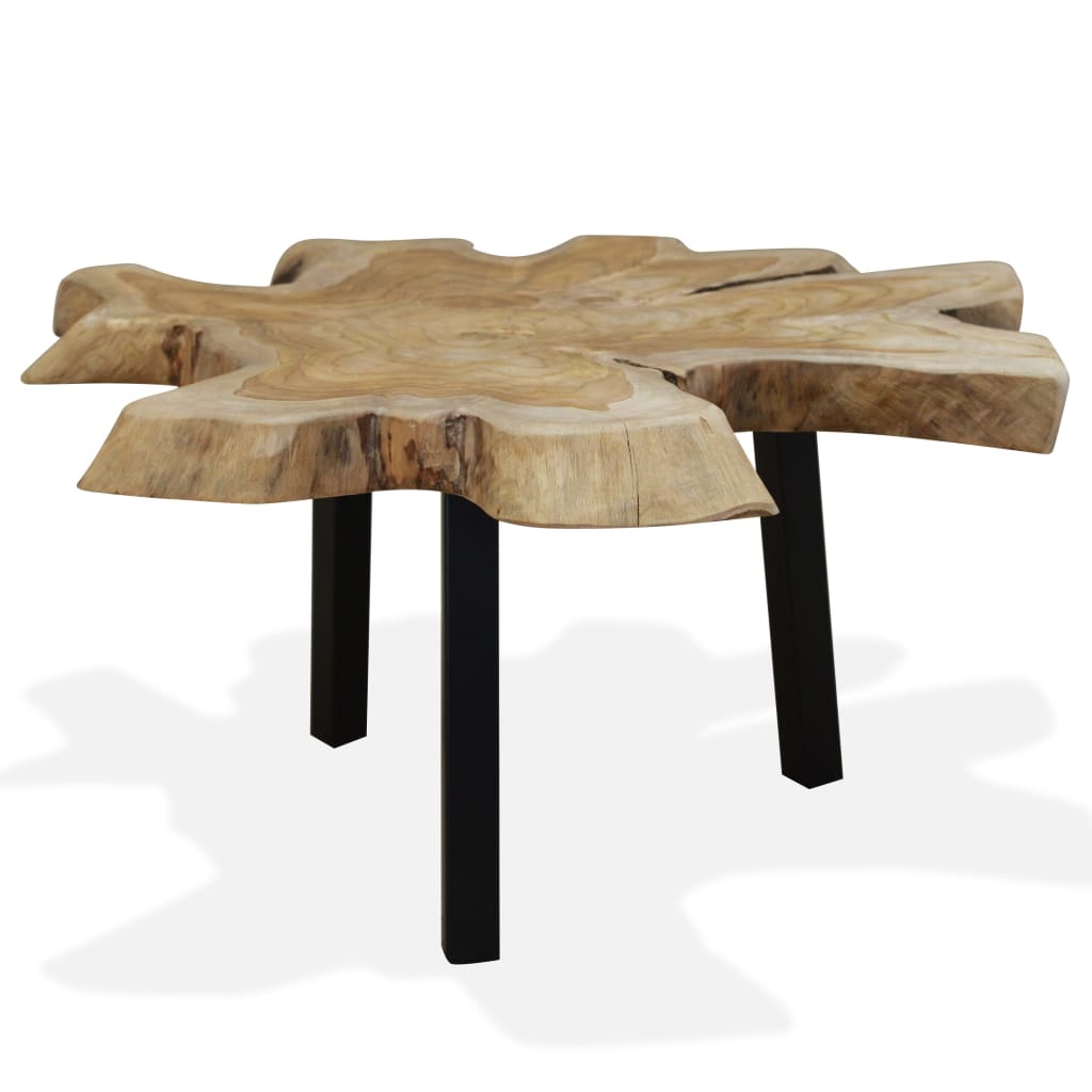 244550 vidaXL Coffee Table Genuine Teak 80x70x38 cm 1