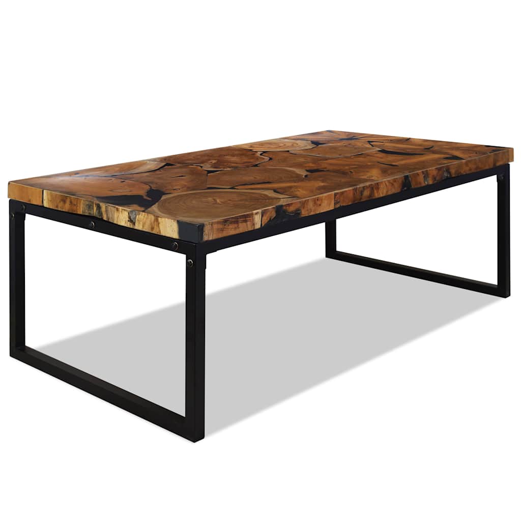 244551 vidaXL Coffee Table Teak Resin 110x60x40 cm 1