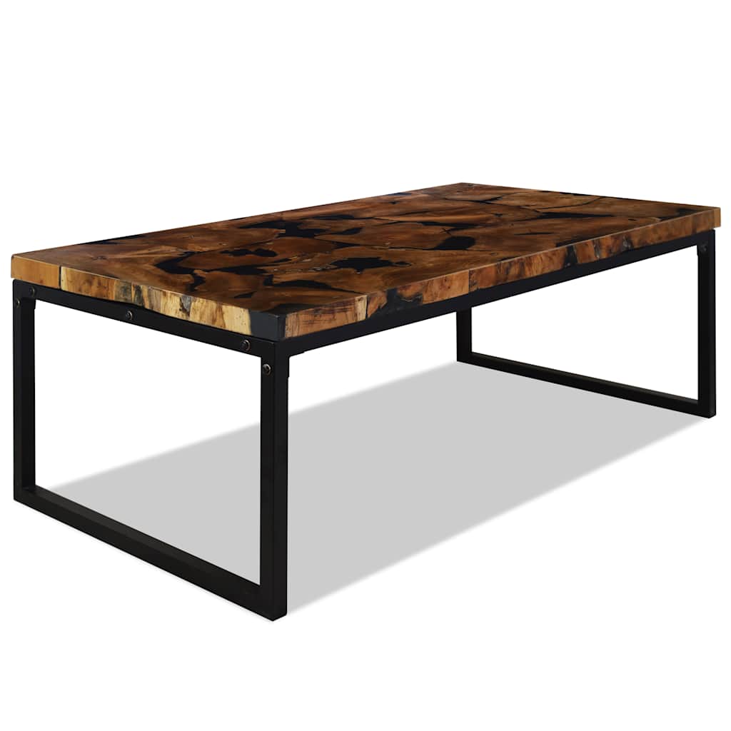 244551 vidaXL Coffee Table Teak Resin 110x60x40 cm 4