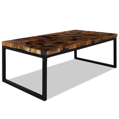 244551 vidaXL Coffee Table Teak Resin 110x60x40 cm 4