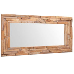 Decorative Mirror Teak Rectangular 120 x 60 cm