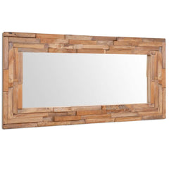 Decorative Mirror Teak Rectangular 120 x 60 cm