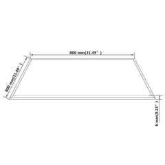vidaXL Table Top Tempered Glass Square 800x800 mm 4