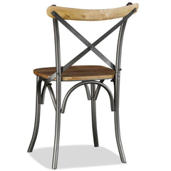 vidaXL Dining Chairs 2 pcs Solid Mango Wood 6