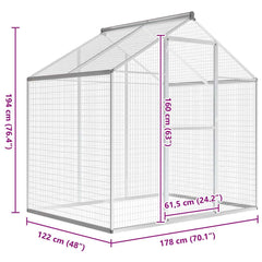 Outdoor Aviary Aluminium 178 cm 194 cm 122 cm