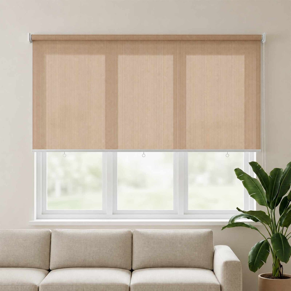 Outdoor Roller Blind 145(W)x140(H) cm Beige