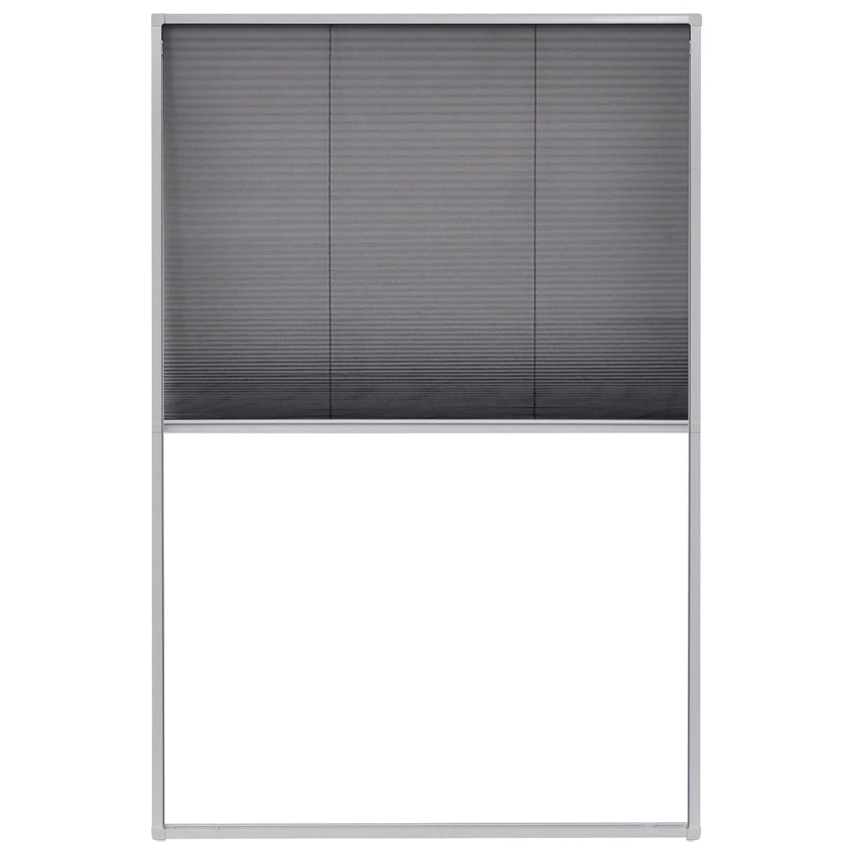 Plisse Insect Screen for Windows Aluminium White 120 cm