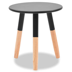 vidaXL Side Table Set 2 Pieces Solid Pinewood Black 5