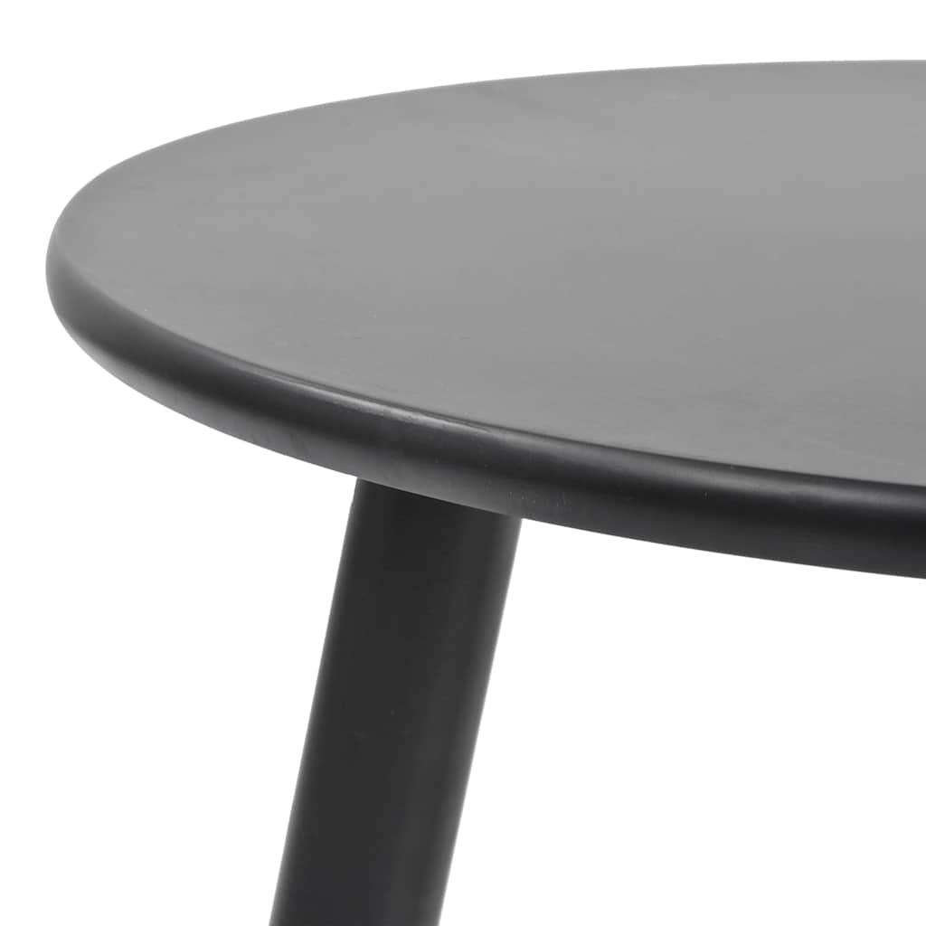 vidaXL Side Table Set 2 Pieces Solid Pinewood Black 6