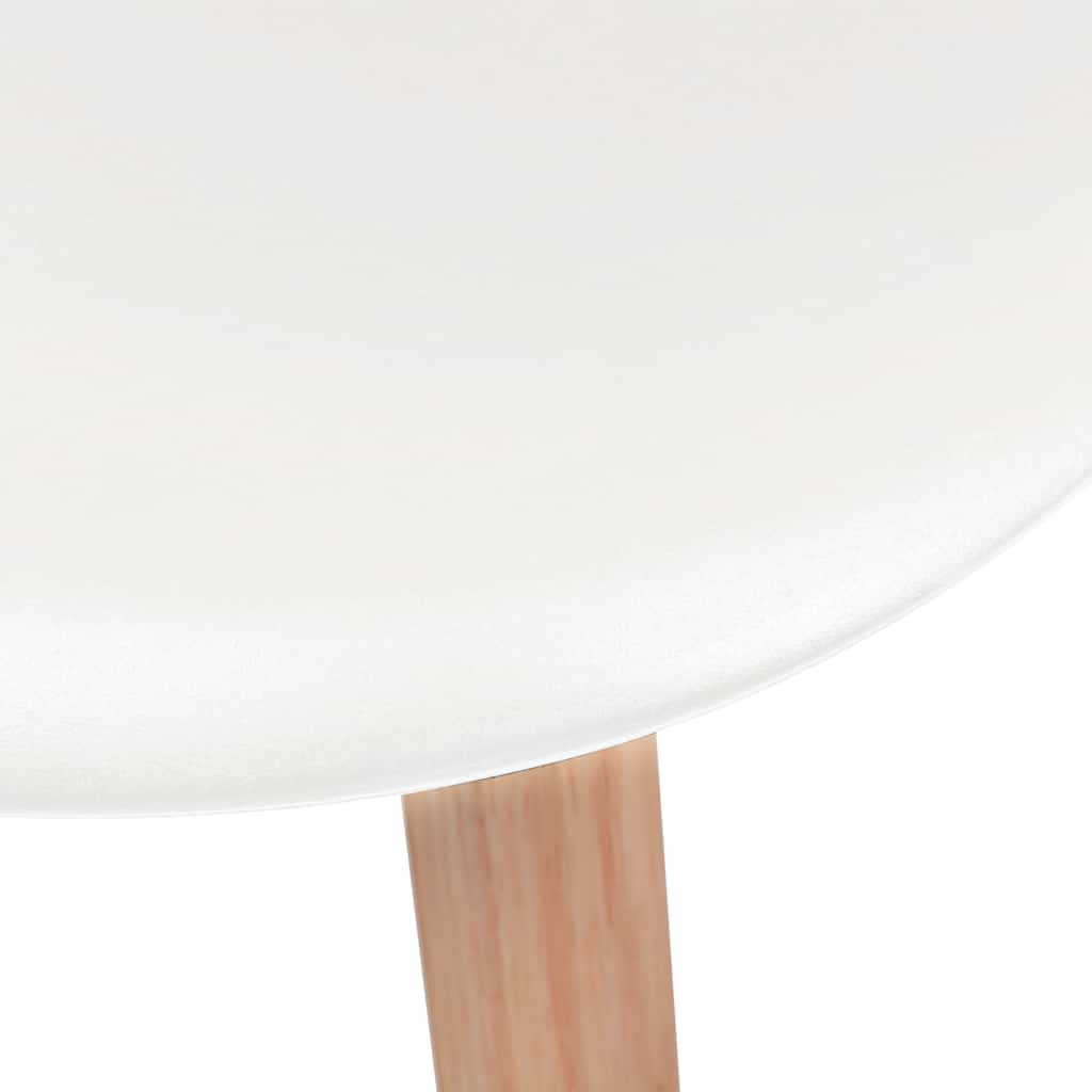 vidaXL Dining Chairs 4 pcs White Plastic 5