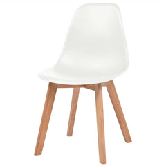 vidaXL Dining Chairs 6 pcs White Plastic 3