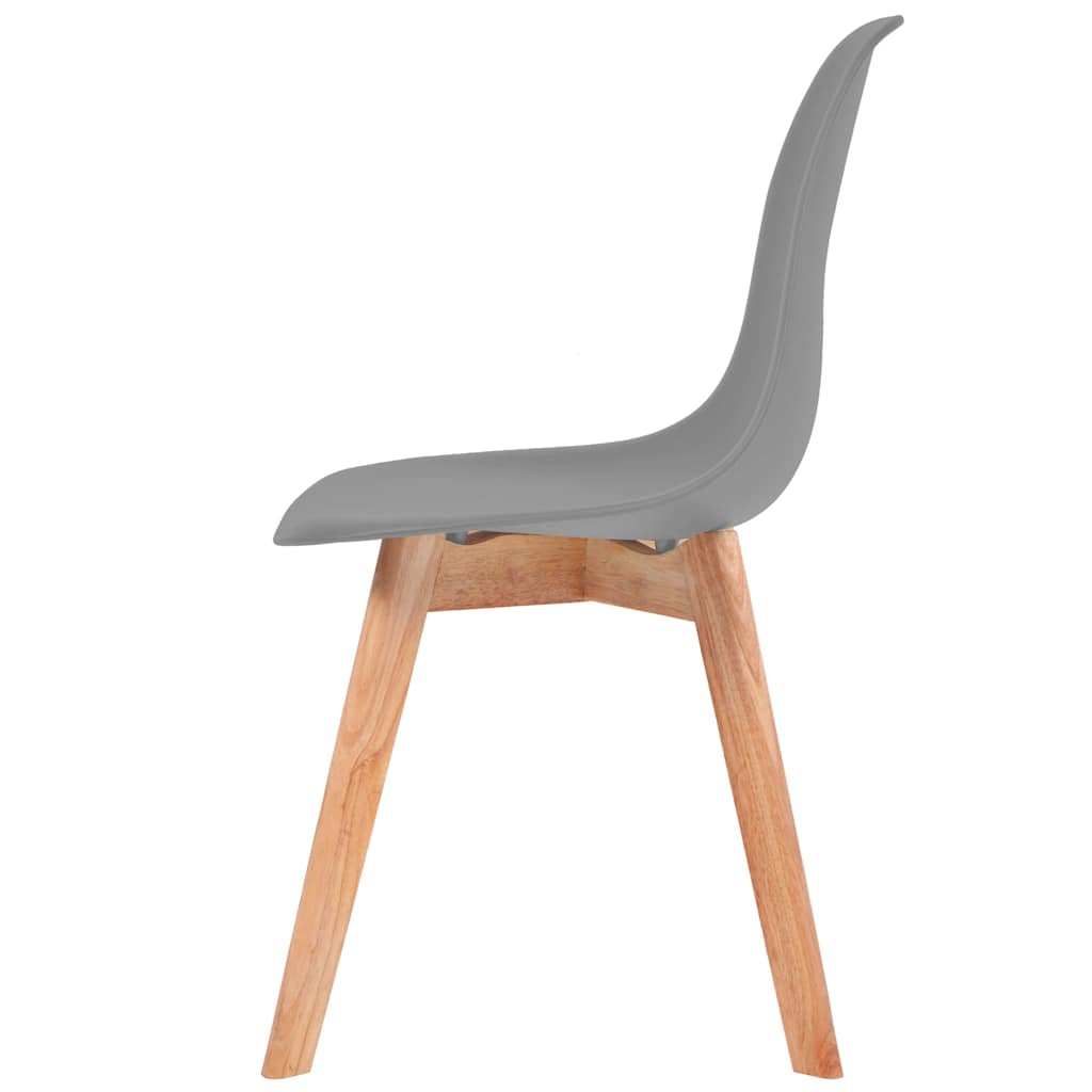 vidaXL Dining Chairs 4 pcs Grey Plastic 4