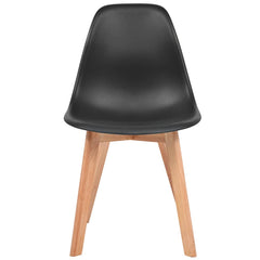 vidaXL Dining Chairs 4 pcs Black Plastic 2