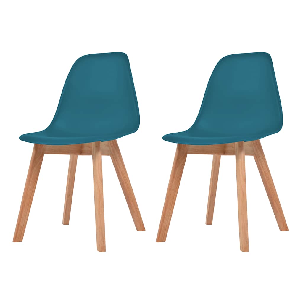 vidaXL Dining Chairs 2 pcs Turquoise Plastic 1