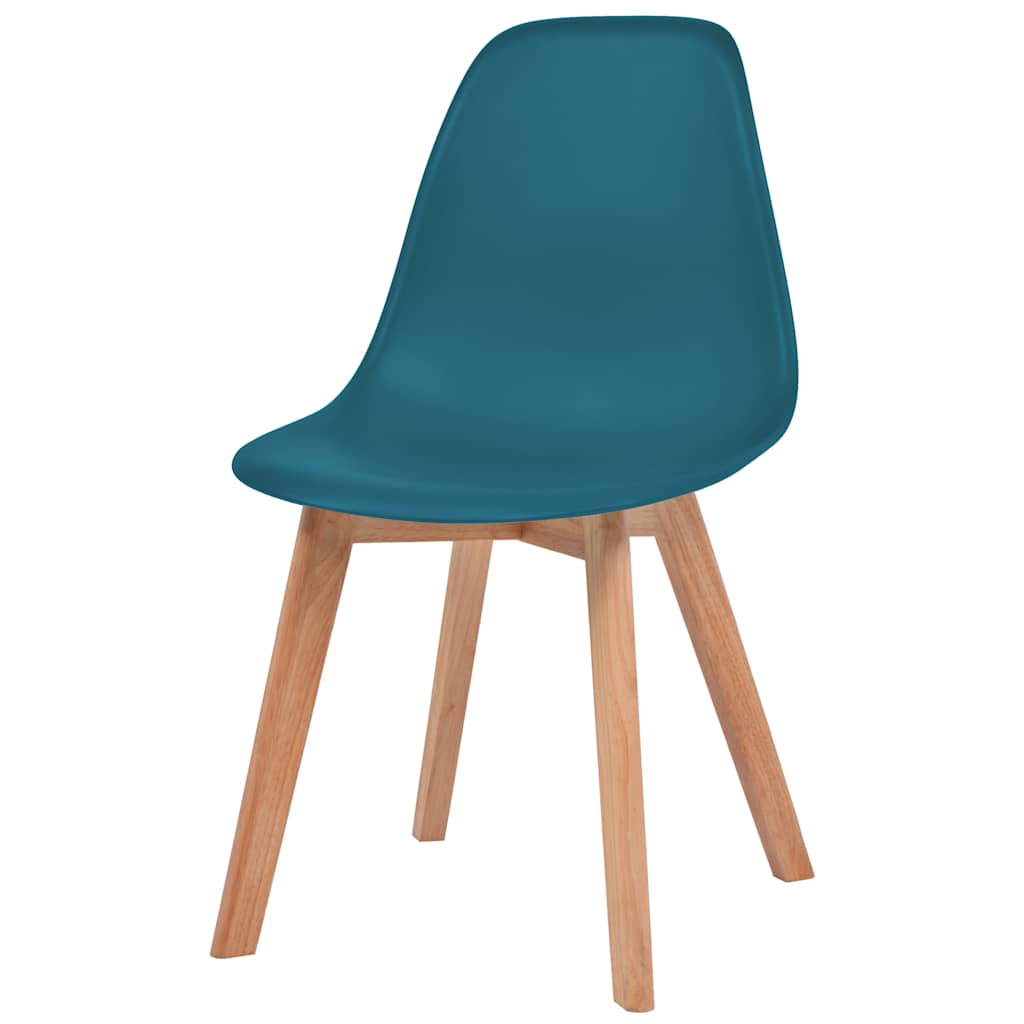 vidaXL Dining Chairs 2 pcs Turquoise Plastic 3