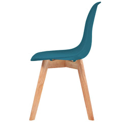 vidaXL Dining Chairs 2 pcs Turquoise Plastic 4