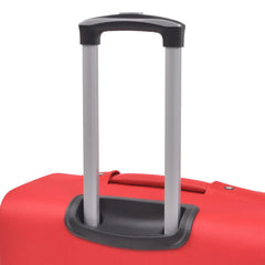 vidaXL 3 Piece Soft Case Trolley Set Red 4