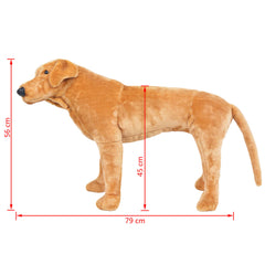 Standing Plush Toy White XXL Labrador dog