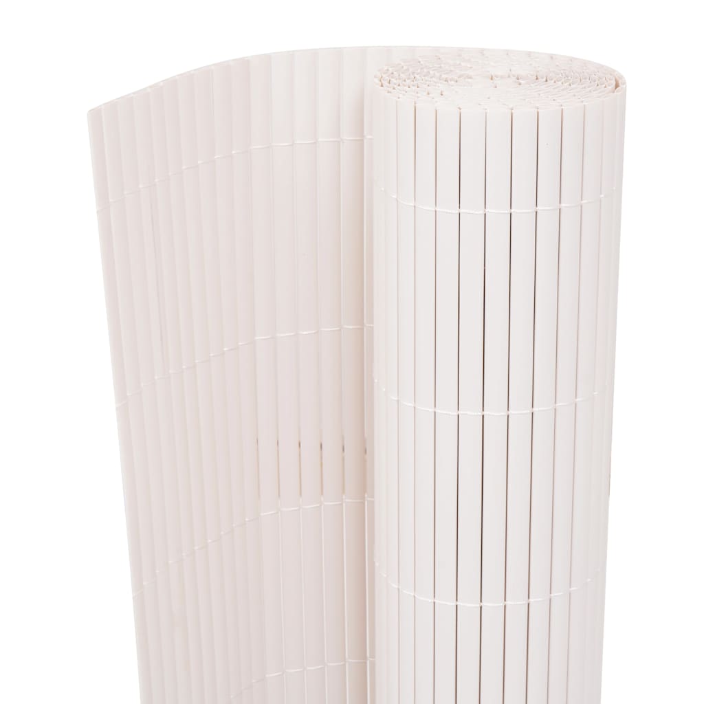 vidaXL Double-Sided Garden Fence 90x500 cm White 1