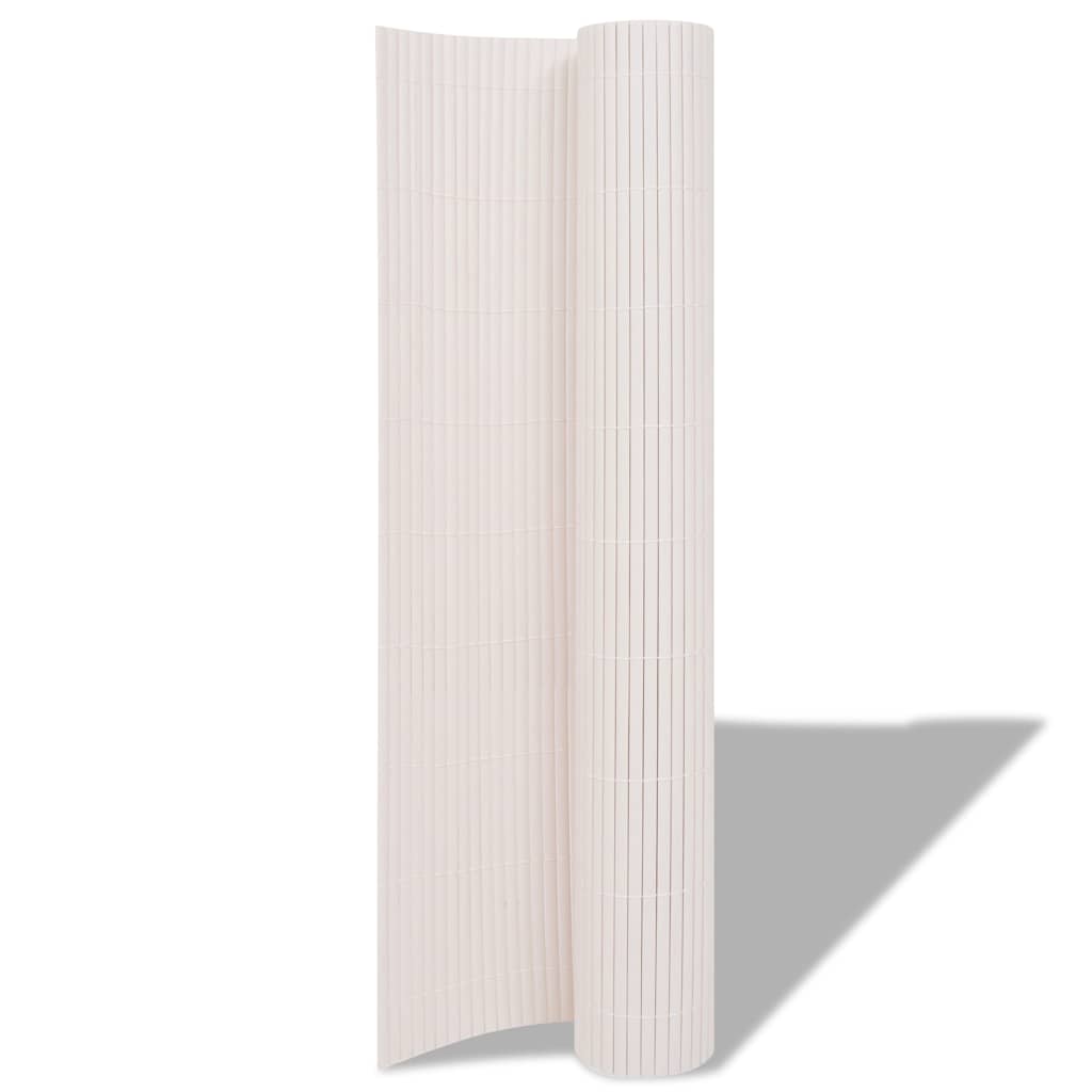 vidaXL Double-Sided Garden Fence 90x500 cm White 2