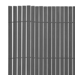 vidaXL Double-Sided Garden Fence PVC 90x500 cm Grey 3