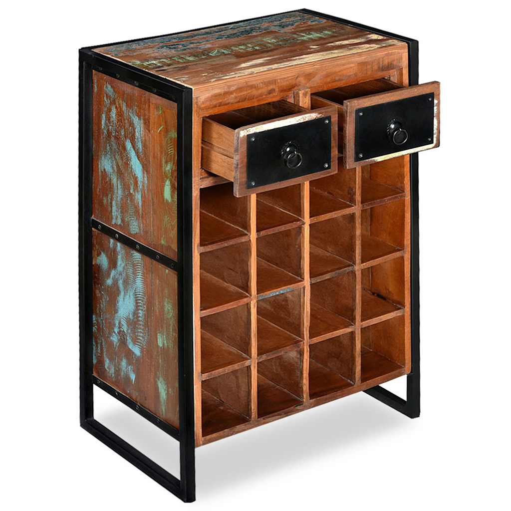 vidaXL Wine Rack for 16 Bottles Solid Reclaimed Wood 3