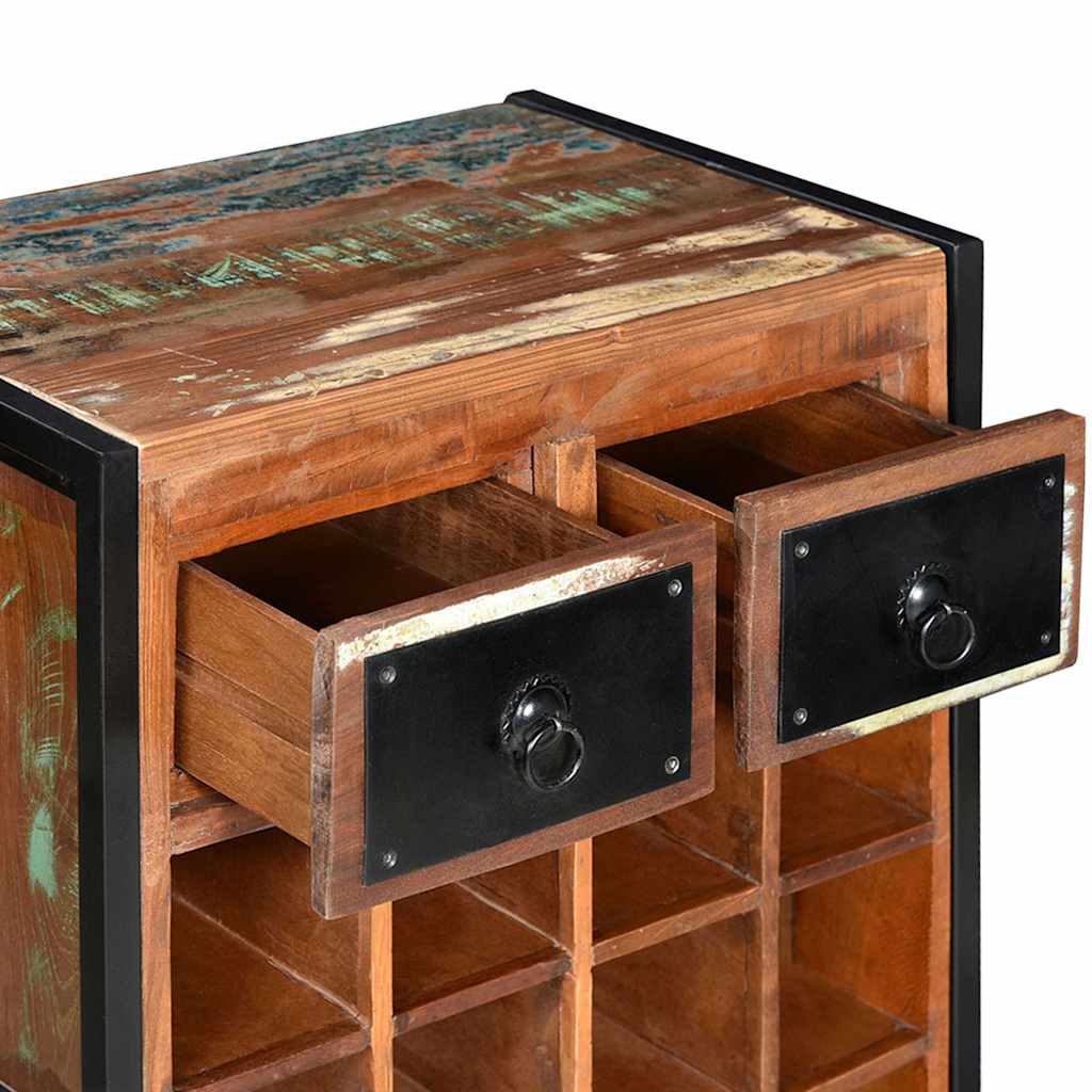 vidaXL Wine Rack for 16 Bottles Solid Reclaimed Wood 4