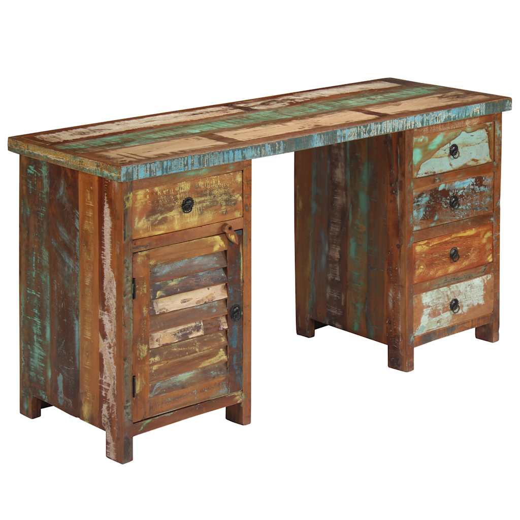 Pedestal Desk 140x50x77 cm Solid reclaimed wood