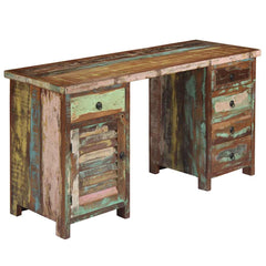 Pedestal Desk 140x50x77 cm Solid reclaimed wood