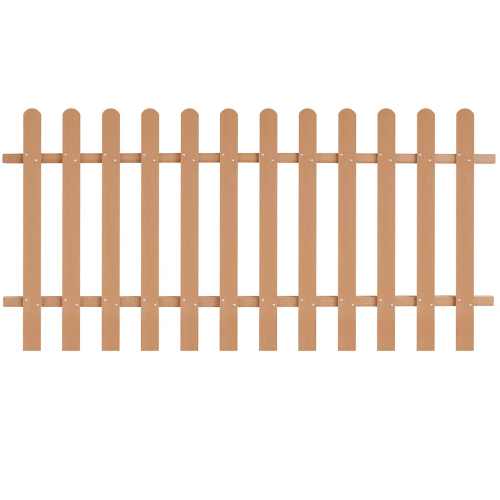 Picket Fence WPC 200x60 cm Brown 100 cm