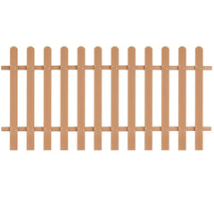 Picket Fence WPC 200x60 cm Brown 100 cm