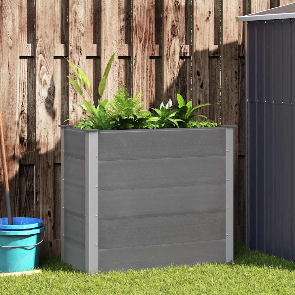 Garden Raised Bed WPC Grey Depth 50 cm 100 cm 91 cm