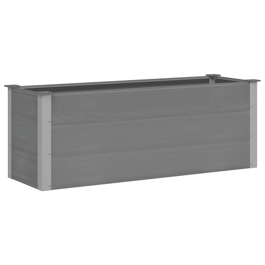 Garden Raised Bed WPC Grey Depth 50 cm 150 cm 54 cm