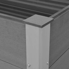 Garden Raised Bed WPC Grey Depth 50 cm 150 cm 54 cm