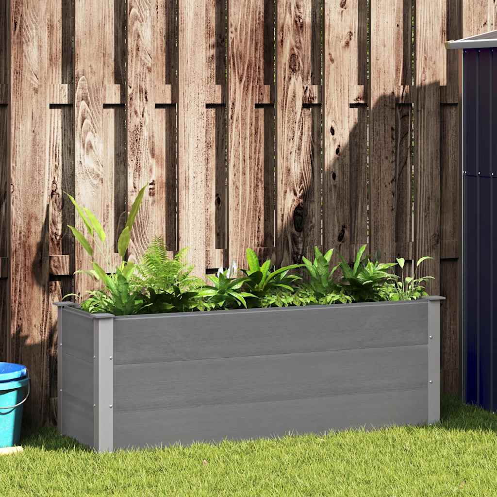 Garden Raised Bed WPC Grey Depth 50 cm 150 cm 54 cm