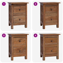 vidaXL Nightstand Solid Mahogany Wood 40x30x51 cm 6