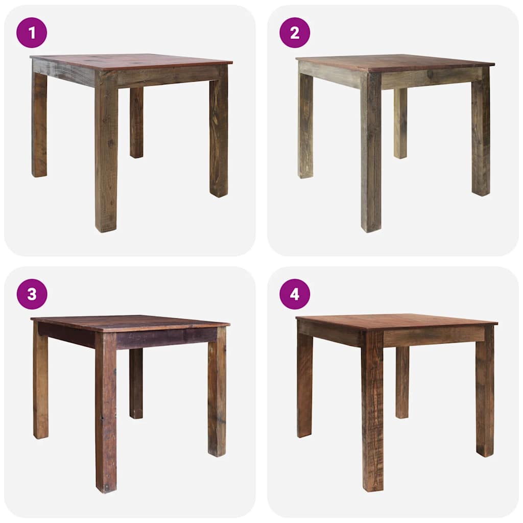 vidaXL Dining Table Mixed Recycled Wood 82x80x76 cm 6