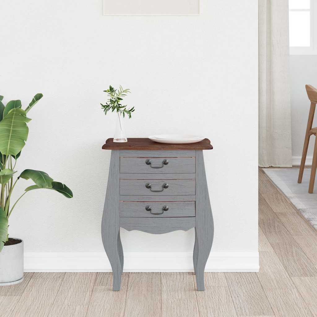 vidaXL Bedside Cabinet Solid Mahogany Wood 48x35x64 cm 3