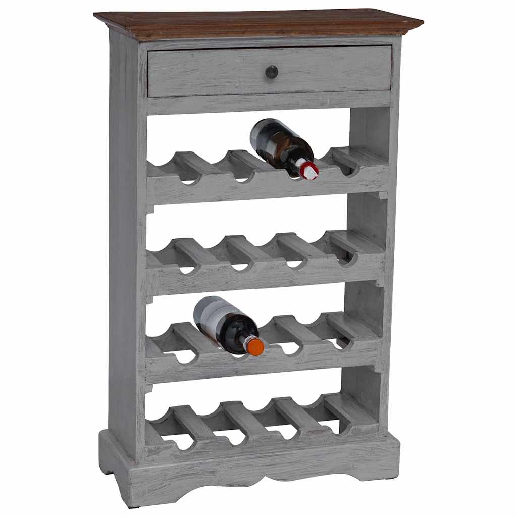 vidaXL Wine Rack Solid Mahogany Wood 55x23x85 cm 3