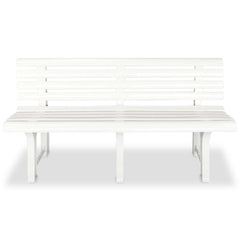 vidaXL Garden Bench 145.5 cm Plastic White 2