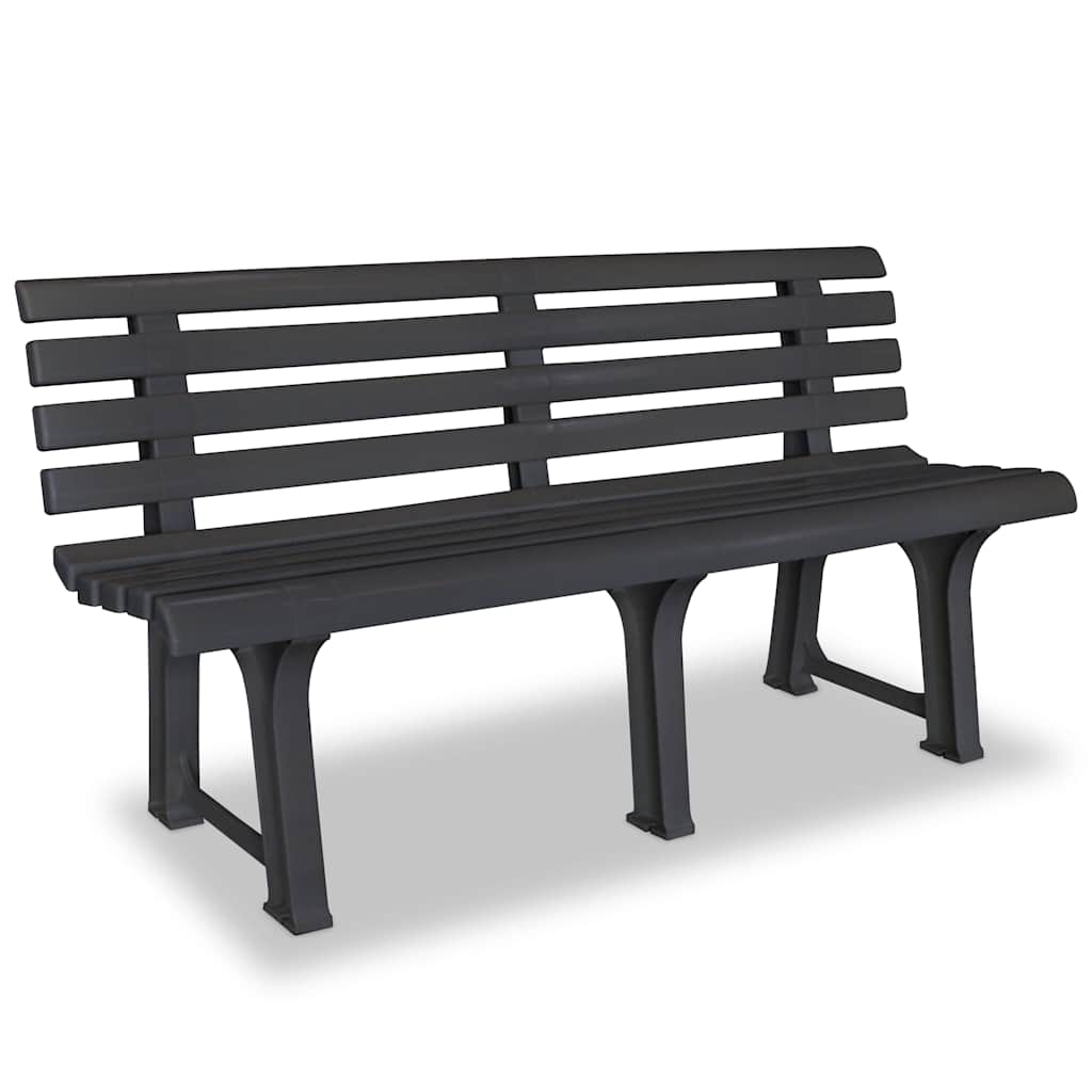 Garden Bench 145.5 cm Plastic in Anthracite