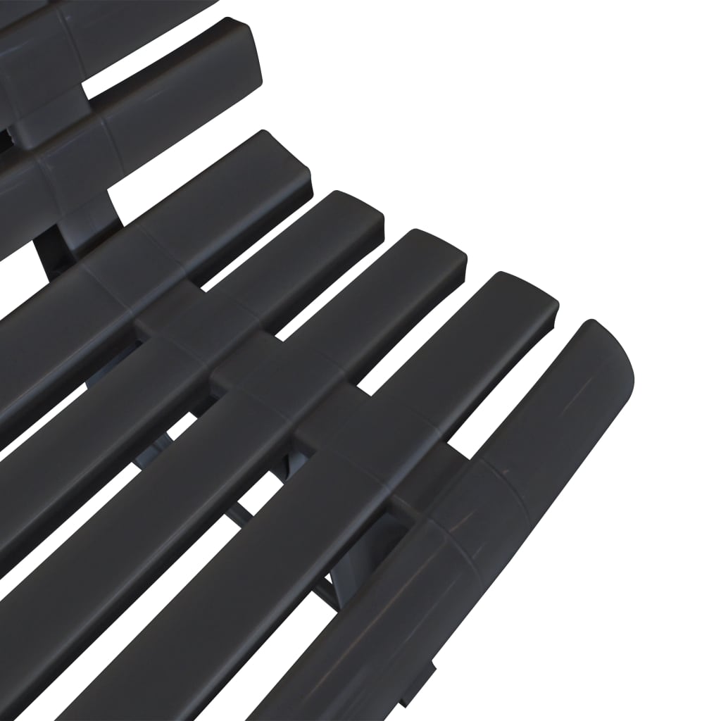 vidaXL Garden Bench 145.5 cm Plastic Anthracite 4
