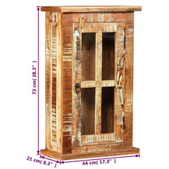 vidaXL Wall Cabinet Solid Reclaimed Wood 44x21x72 cm 4