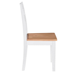 vidaXL Dining Chairs 4 pcs White Solid Rubber Wood 4